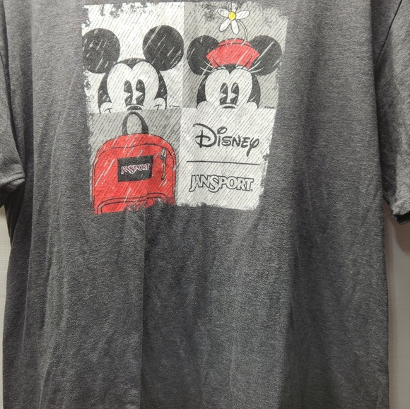 Jansport Disney Mickey Minnie Mouse Journeys Gray T-Shirt Staff Unisex XL - Picture 3 of 6